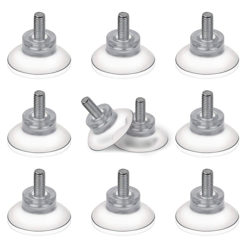 BLUECELL 10 PCS Rubber Strong Suction Cup Replacements for Glass Table Tops with M6 Screw - Image 1